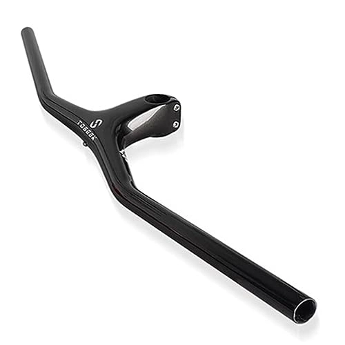 Mountain Bike Handlebar : Mountain Bike Handlebar, Mountain Bike Riser Handle Bar - 3K Carbon Fiber Construction Bicycle Riser Handlebar Part, Black, 80mm