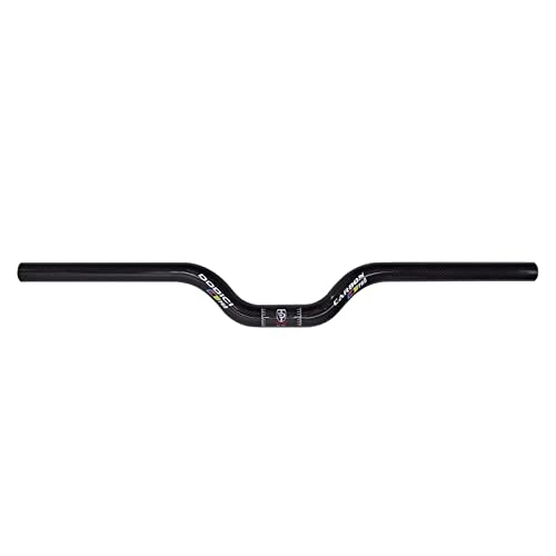 Mountain Bike Handlebar : YouLpoet Rise 55 Mm Unisex Adult MTB Handlebar 25.4Mm Lightweight Carbon Fibre Mountain Handlebars, 720mm