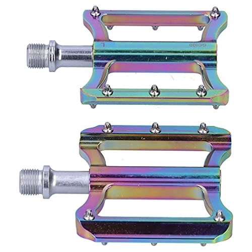 Mountain Bike Pedal : 01 02 015 Mountain Bike Pedal, Non Slip Colorful Bicycle Foot Pedal Electroplating Corrosion Resistant for Cycling