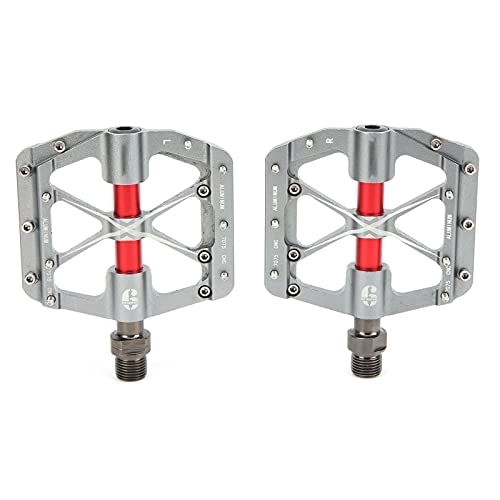 Mountain Bike Pedal : 3 Bearings Mountain Bike Pedals Bike Pedal MTB Non-Slip Bicycle Pedals Alloy Flat Pedals(TITATIUM)