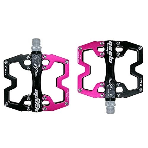 Mountain Bike Pedal : Aanlun Mountain Bike Pedals Bike Pedals Bike Accesories Flat Pedals Cycle Accessories Bicycle Accessories Mountain Bike Accessories Road Bike Pedals (Color : Pink, Size : Free size)