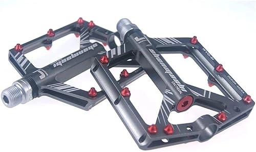 Mountain Bike Pedal : Advanced 4 Bearings Mountain Bike Pedals, Bicycle Flat Alloy Pedals, Non-Slip Bike Pedals, 9 / 16'' Sealed Bearing.for BMX MTB CNC Bicycle Road Bike(6 Colors) (Titanium)