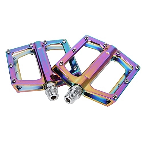 Mountain Bike Pedal : Alomejor 2pcs Bicycle Pedals Mountain Cycling Bike Pedals Non‑Slip Sealed Bearing Lightweight Bicycle Platform Flat Pedals