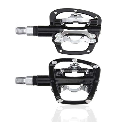 Mountain Bike Pedal : And Durable Clipless Pedals Studs Compatible Bicycle Aluminum Alloy Black