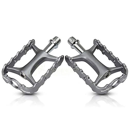 Mountain Bike Pedal : ASUD Bike Pedals 9 / 16 Cycling Sealed Bearing Bicycle Pedals (110.5 * 61 * 20mm), Gray