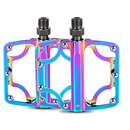 Mountain Bike Pedal : AXOINLEXER Outdoor Indoor Cycling Pedals 3 Sealed Bearings MTB Pedals Wide Platform Pedals for Mountain Bike, BMX, Road Bike Pedals, colorful