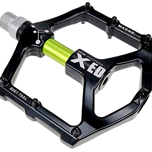 Mountain Bike Pedal : BaoYPP Bike Pedals Bicycles Pedals Fit Most Adult Bikes Mountain Road Pair of Bike Pedals Easy to Install (Color : Green, Size : One size)