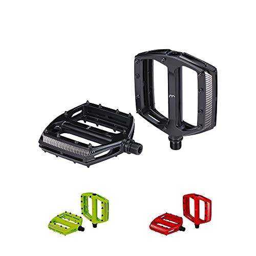Mountain Bike Pedal : Bbb Cycling Mountain Bike Pedals Flat Black 9 / 16" with Removable Grip Pins and Large Aluminium Platform CoolRide BPD-36, One Size