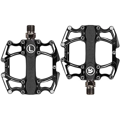 Mountain Bike Pedal : Bdesign Bike Pedals, New Aluminum Antiskid Durable Mountain Bike Pedals Road Bike Hybrid Pedals for 9 / 16 inch, Black