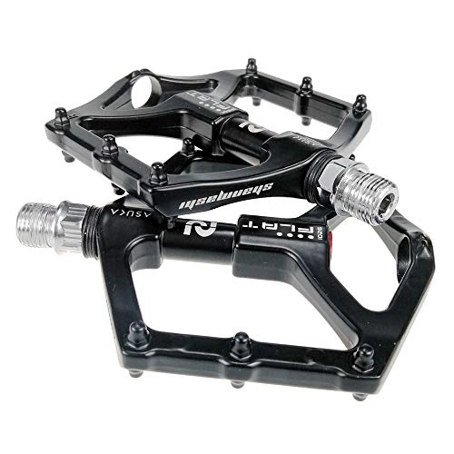 Mountain Bike Pedal : Belleashy Bike Pedals Mountain Bike Pedals 1 Pair Aluminum Alloy Antiskid Durable Bike Pedals Surface For Road BMX MTB Bike Black(1026) for Cycling