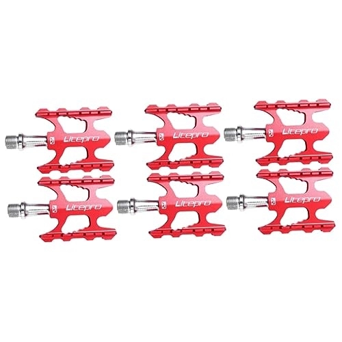 Mountain Bike Pedal : BESPORTBLE 3pcs Bike Part Replacement Mountain Bike Cleats Bike Pedals Repair Road Bike Flat Bike Pedals with Straps Mtb Flat Pedals Metal Bike Pedals Pedal for Clips Component Child Alloy