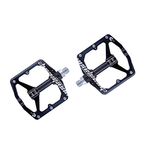 Mountain Bike Pedal : BGROESTWB Bike Pedals Bicycle Platform Mountain Bike Pedals 1 Pair Aluminum Alloy Antiskid Durable Bike Pedals Surface For Road MTB Bike 4 Colors (SMS-4.5) Hybrid Pedal (Color : Black)