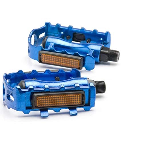 Mountain Bike Pedal : Bicycle Pedal Aluminum Alloy with Light Strip Ultralight 1 Pair Road Bike Hybrid Pedals Bicycle Accessories, blue