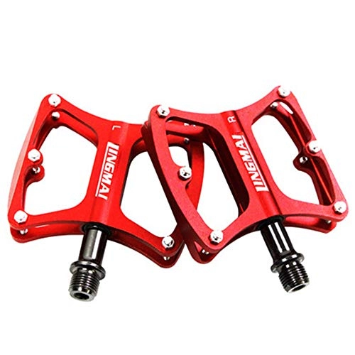 Mountain Bike Pedal : Bicycle pedal, Mountain Bike Pedal Bearings, Universal Road Bicycle Accessories, Palin Anti-Skid Pedals, Aluminum YZRCRK