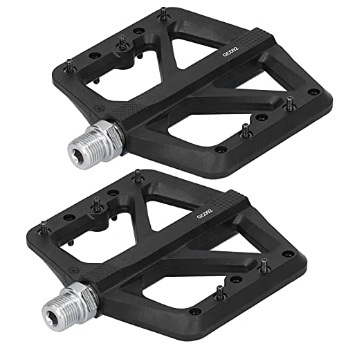 Mountain Bike Pedal : Bicycle Pedals-2Pcs Bicycle Pedals Nylon Fiber Bearing Widen Antiskid Pedals for Mountain Bike