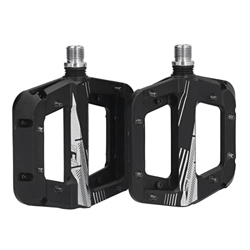 Mountain Bike Pedal : Bicycle Pedals, Bicycle Cycling Bike Pedals Lightweight Nylon Fiber Bearing Bicycle Platform Flat Pedals for Road Mountain Bikes