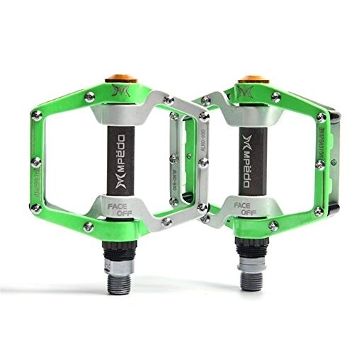 Mountain Bike Pedal : Bicycle Pedals, Bike Pedals Bike Pedals MTB BMX Sealed Bearing Bicycle CNC Product Alloy Road Mountain SPD Cleats Ultralight Pedal Cycle Cycling Accessories (Color : Green)