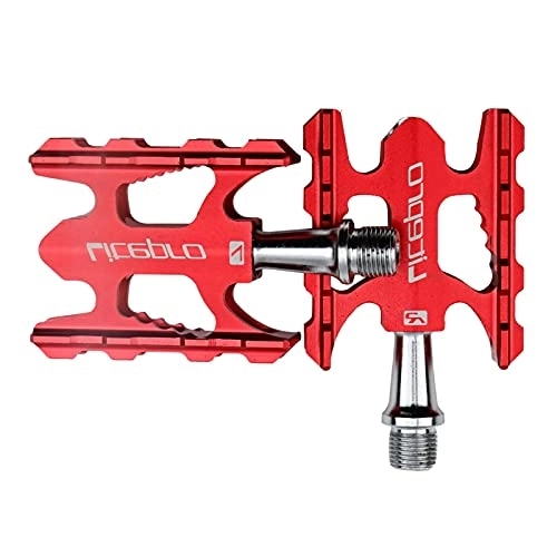 Mountain Bike Pedal : Bicycle Pedals, Bike Pedals Ultra-light MTB Bicycle Pedals Bike Pedal Mountain Bike Nylon Fiber Road Bike Bearing Pedals Bicycle Bike Parts Cycling Accessor (Color : Type2 red)