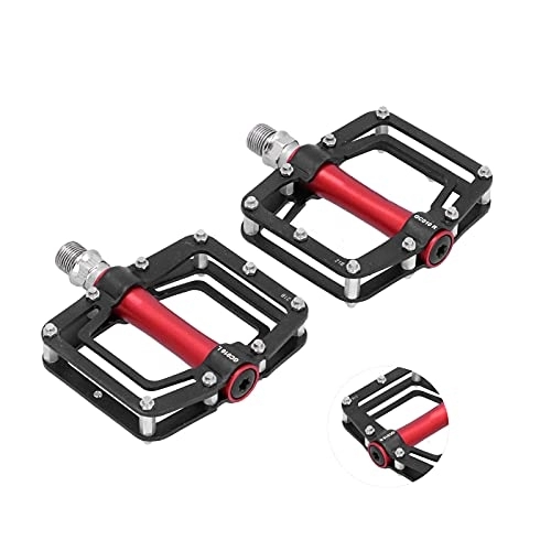 Mountain Bike Pedal : Bicycle Pedals, Black and Red Mountain Bike Pedals GUB GC010 1 Pair Bicycle Parts for Cycling Enthusiasts for Bicycle