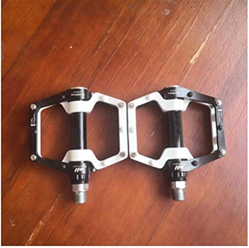 Mountain Bike Pedal : Bicycle pedals, mountain bike pedals Bearing Pedals Magnesium Aluminum Alloy Mountain Bike MTB Bicycle Pedal Road Bike Pedals Suitable for general mountain bikes, road bikes, c ( Color : White )