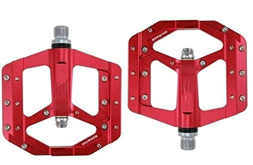 Mountain Bike Pedal : Bicycle Pedals, Ultralight Bike Pedals Professional CNC MTB Pedal Mountain Road Bike Pedal Bicycle Part for Road MTB Bikes (Color : Red)