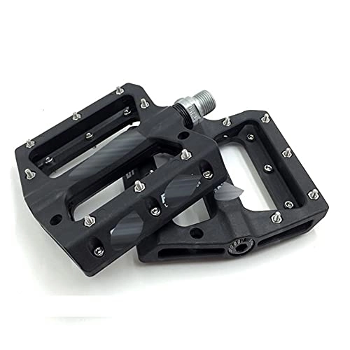 Mountain Bike Pedal : Bike Bicycle Pedals 1 Pair Ultralight Bicycle Pedal Cycling Pedals Platform Bearing MTB Mountain Road Bike Parts Anti Slip Peg Design Nylon Fiber Aluminum Alloy (Color : A)