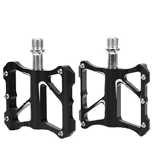 Mountain Bike Pedal : Bike Pedal-High efficiency aluminum alloy Mountain Bike Pedal with wide foot design is suitable for mountain bikes and road bikes(Black)