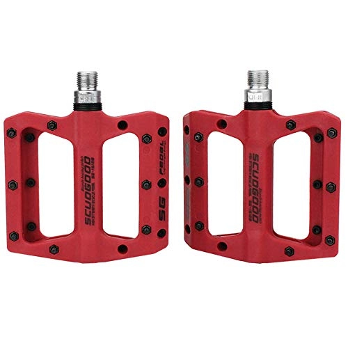 Mountain Bike Pedal : Bike Pedal Ultralight Nylon And Tread Fiber Pedals Road Bike Mountain Bike Accessory And Cycling Parts-Type2 Red