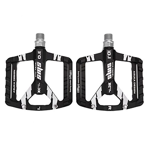 Mountain Bike Pedal : Bike Pedals-1 Pair Mountain Bike MTB Road Bicycle Aluminium Alloy Pedal Replacement Accessory(black)