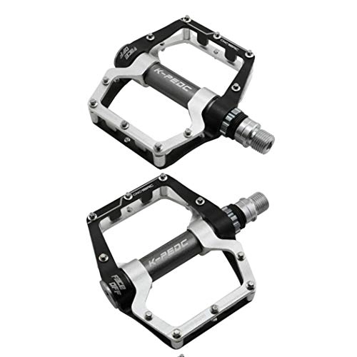 Mountain Bike Pedal : Bike Pedals Alloy Bicycle Pedals Strong Non-Slip Bicycle Pedal Ultra Sealed Bearings Platform for 9 / 16 MTB BMX Road Mountain Bike Cycle (1 Pair), GrayBlack