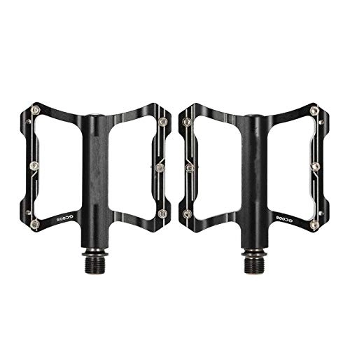 Mountain Bike Pedal : BIke Pedals Aluminum Antiskid Bike Pedals For MTB Sealed Bearing Flat Platform Mountain Bike Pedals (Size:84 * 99 * 16mm; Color:Black)