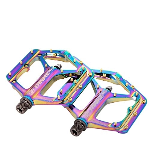 Mountain Bike Pedal : Bike Pedals Bicycle Pedals Ultralight Aluminum Alloy Colorful Sealed Bearing Foot Pedal MTB Road Bike Parts Cycling Nylon Road Mountain Bike Pedals