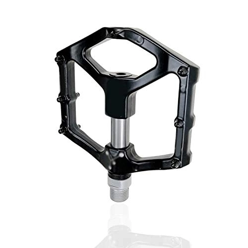 Mountain Bike Pedal : Bike Pedals Magnesium Alloy Comfort Bearing Mountain Bicycle Flat Pedal Black Grey Easy to Adjust