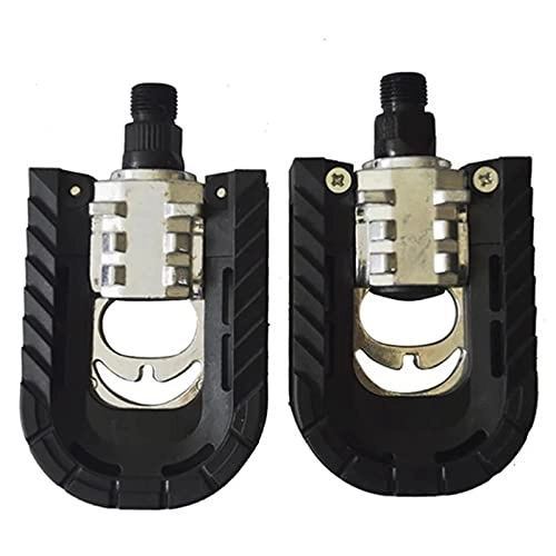 Mountain Bike Pedal : Bike Pedals Mountain Bike Pedals Aluminum Alloy Folding Pedals Bicycle Pedals Easy to Operate (Color : Black, Size : 10x7.1x3cm)