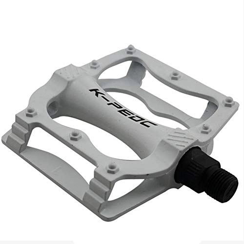 Mountain Bike Pedal : Bike Pedals Utralight Sealed Bearing Bike Pedals CNC Aluminum Alloy Anti-skid Cycling Bicycle Pedal MTB Road Mountain Bike Parts Accessories 06 (Color : White)