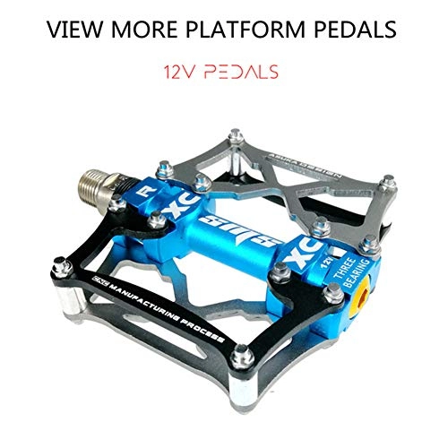 Mountain Bike Pedal : BIKERISK Bicycle bicycle pedal, hiker bicycle pedal for non-slip aluminum alloy durable ultra-light mountain bike pedal, 2