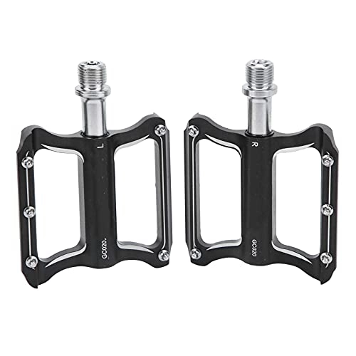 Mountain Bike Pedal : BOTEGRA Mountain Bike Pedals, Bike Flat Pedals WITH 10 Anti‑skid Nails Wear‑resistant Light in Weight Aluminum for Mountain Bikes and Road Bikes.
