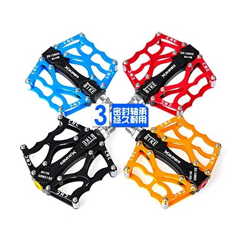 Mountain Bike Pedal : cewin Aluminum Alloy Pedal Mountain Bike Pedal Light Aluminum Alloy Pedal Bearing Pedal / Pedal Spot @Blue_ Average Code