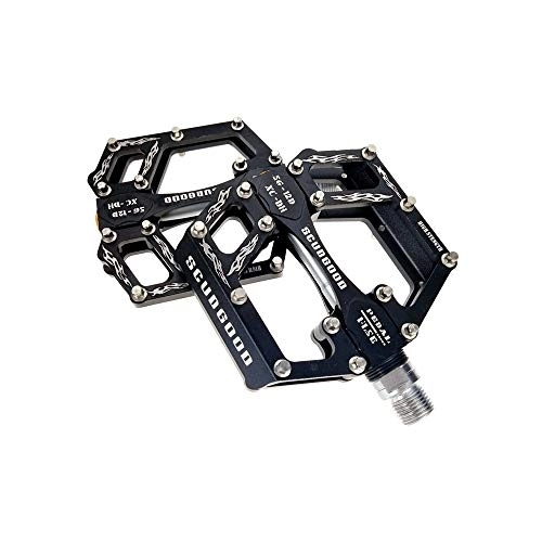 Mountain Bike Pedal : ChengBeautiful Bicycle Pedal 5 Color Mountain Bike Pedal 1 Mol Of The Aluminum Alloy Durable Skid Comfortable Pedal The Pedal (Color : Black)