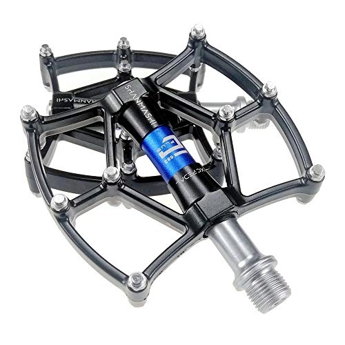 Mountain Bike Pedal : ChengBeautiful Bicycle pedal Mountain Bike Pedals 1 Pair Aluminum Alloy Antiskid Durable Bike Pedals Surface For Road BMX MTB Bike 4 Colors (Color : Blue)
