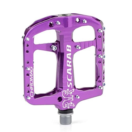 Mountain Bike Pedal : Chromag Scarab, Platform Pedals, Bushing & Sealed Bearings, Purple