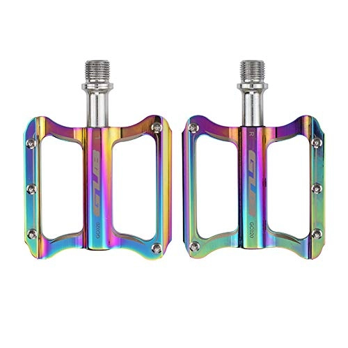 Mountain Bike Pedal : CNC Bicycle Aluminum Alloy Non-slip Ultralight Mountain Bike MTB Pedals Road Cycling DU Sealed Bearing Bicycle Pedals UltraLight Bike Pedal Parts Accessories Colourful