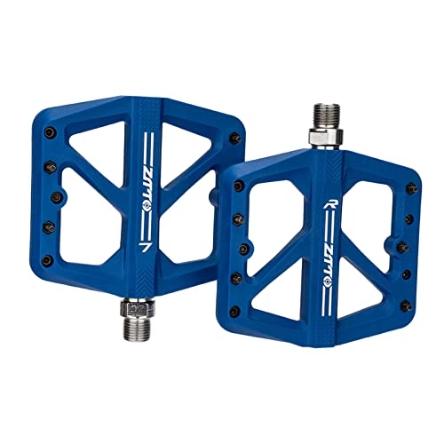 Mountain Bike Pedal : Colcolo Mountain Bike Pedals, Non-Slip Platform Flat Road Cycling Bicycle Pedals 119x106.4x17.8MM - Blue