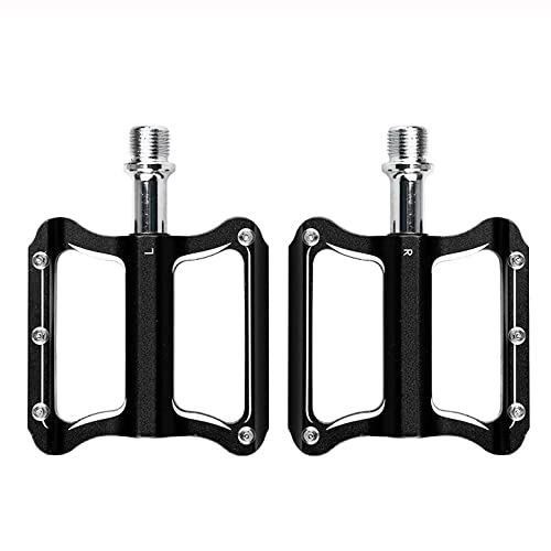 Mountain Bike Pedal : COUYY Bicycle pedal 1Pair Mountain Bicycle Pedals MTB Platform Aluminum Road Bike Pedals 2 Bearing Anti-Silp BMX Folding Bike Pedals Parts, Black