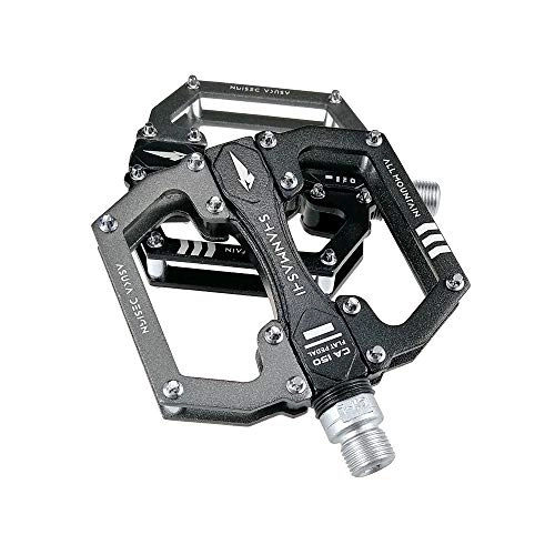 Mountain Bike Pedal : Cxraiy-SP Bicycle Pedal Mountain Bike Pedals 1 Pair Aluminum Alloy Antiskid Durable Bike Pedals Surface For Road BMX MTB Bike 4 Colors (SMS-CA150) Bicycle Cycling Bike Pedals (Color : Titanium)