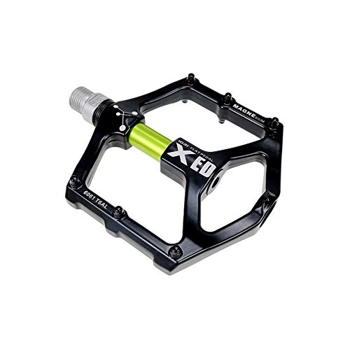 Mountain Bike Pedal : Cxraiy-SP Bicycle Pedal Mountain Bike Pedals 1 Pair Aluminum Alloy Antiskid Durable Bike Pedals Surface For Road BMX MTB Bike 8 Colors (SMS-1031) Bicycle Cycling Bike Pedals (Color : Green)