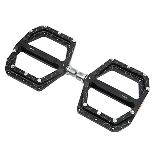 Mountain Bike Pedal : DAUERHAFT Double‑Sided Non‑Slip Nails High Strength Mountain Bike Pedal Road Bicycle Pedal Universal Thread Mouth, Suitable for Folding Bike