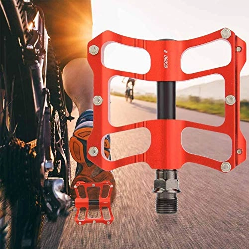 Mountain Bike Pedal : DAUERHAFT Non-Deformation Anti-Slip Bike Pedals Mountain Bike Pedals Good Replacement for Your Bike Fits Most Bikes(Reddish black)