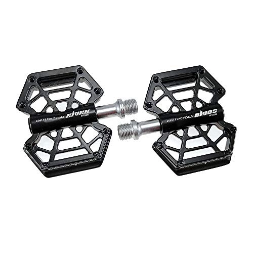 Mountain Bike Pedal : DHTOMC Mountain Bike Pedals Magnesium Alloy Bearing Pedal Mountain Bike Pedal Folding Bicycle Pedal Road Pedal for MTB Road Bicycle (Color : Black, Size : One size)