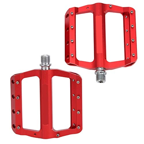 Mountain Bike Pedal : Dpofirs JT02 Mountain Bike Pedals, Aluminum Alloy Bearing Pedals Kit for Mountain Bikes, 8 Nail Post Type Anti-slip Spike, 0.3 Inch 0.5 Inch Axle(Red)